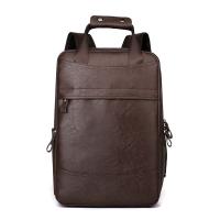 Mochila Pu para hombres, mochila para estudiantes universitarios minimalistas, bolsa de computadora para viajes de negocios, bolso de ocio de gran capacidad - details 12