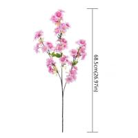 Rama de flor de melocotón Artificial de tacto Real, elegante flor de cerezo de seda de plástico hecha a mano, flor falsa, decoración de jardín al aire libre - details 0