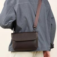 Bolso bandolera de cuero premium para hombre - Negro elegante, estilo casual para uso diario - details 2