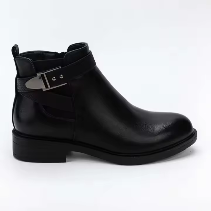 Nuevos botines de pantorrilla Chelsea Martin puntiagudos de cuero de moda para mujer - 1
