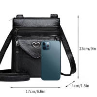 Funda para funda, bolso cruzado de tres capas para teléfono, bolso de pecho Retro impermeable para teléfono, bolso de mensajero Vintage de gran capacidad para teléfono móvil - details 0