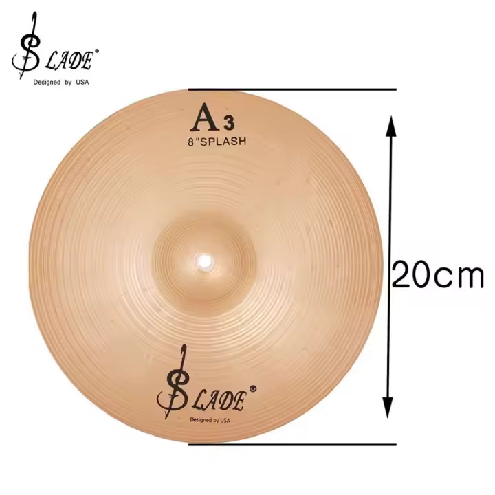 SLADE A3 platillos de bronce fósforo Kit de batería Splash Crash Hi-Hat platillo instrumento de percusión Jazz piezas de tambor 8/10/12/14/16 pulgadas - 1
