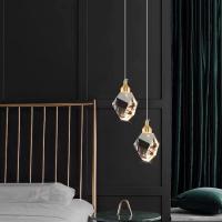 Lámpara Colgante De Cristal Dorado Mate Nórdico, Moderna Sala De Estar De Lujo Para Luz De Techo, dormitorio y oficina - details 1