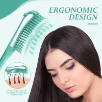 1 Pcs Hair Care Wet Detangling Brush - Octopus Hollow Structure Hair Brushes For Women No Pain Massageable Scalp Curly Hair - details 2