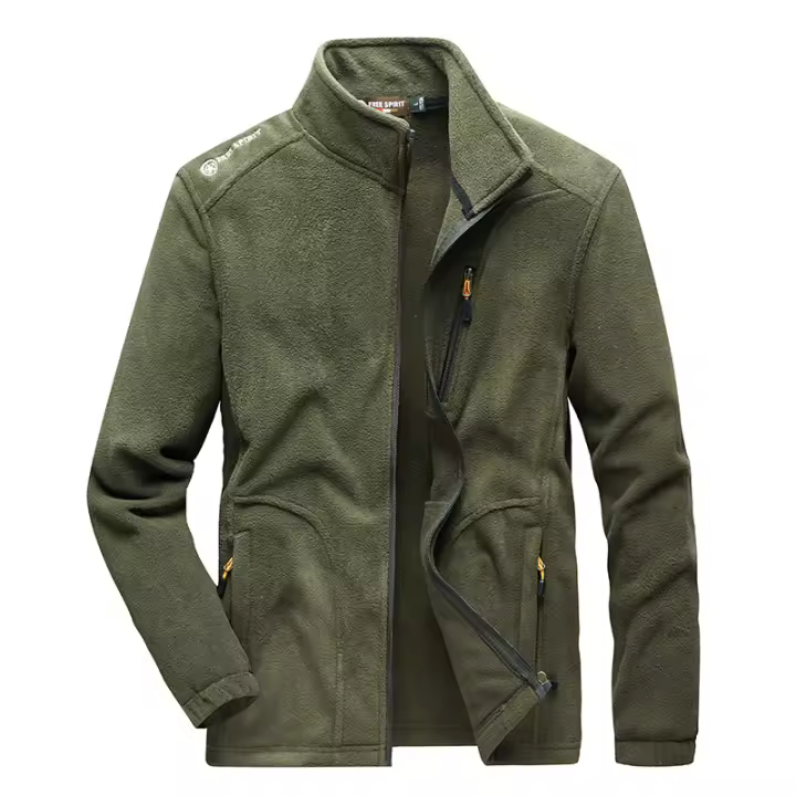 Abrigo de Vellón Cálido para Primavera Otoño 2024 Chaqueta Militar Ligera con Capucha Suave para Hombres - 1
