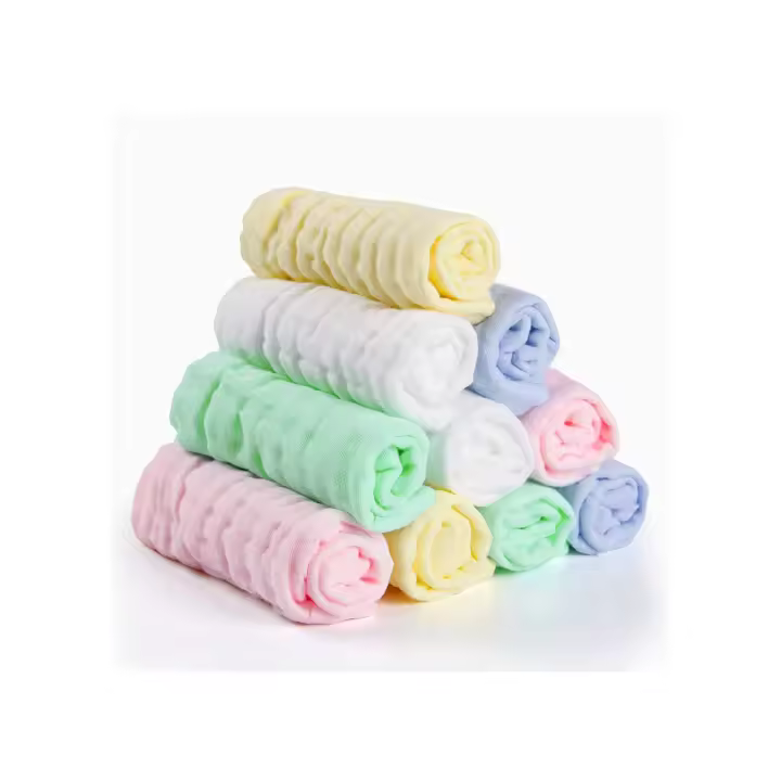 Paño de muselina para bebé, Toalla de baño de algodón orgánico natural para la piel sensible del bebé, 10 piezas - 1