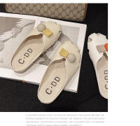 Baotou zapatillas mujer, verano nuevo desgaste temperamento fondo plano casual perla zapatos individuales zapatos perezosos cómodos - details 8