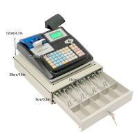Caja registradora electrónica Sistema inglés Pantalla LED dual con 48 teclas Función de reconocimiento de billetes Caja registradora POS para restaurante minorista Supermercado - details 5