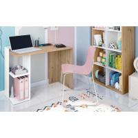 mesa escritorio kenia color roble nodi y blanco artik