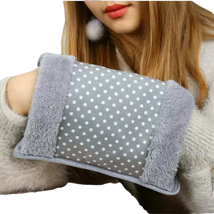 Botella De Agua Caliente Eléctrica Para Manos Y Bolsos De Invierno Color Aleatorio Funda De Flanel Para Calefacción Doméstica - 1