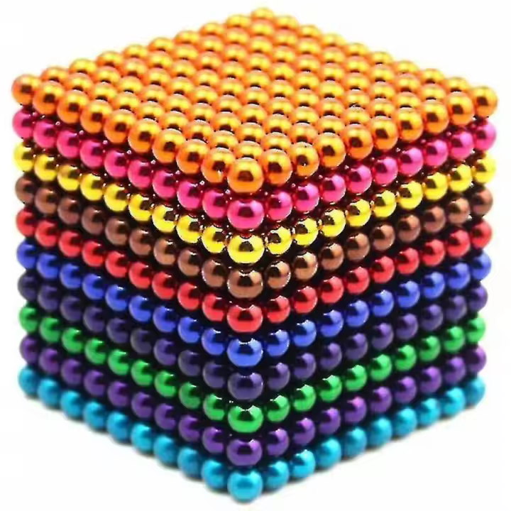 Juego de mármol magnético de 1000 piezas, cubo magnético mágico de 3mm, juguete de construcción para aliviar el estrés - 1