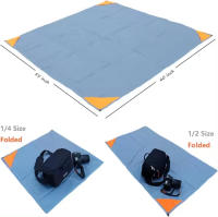 Manta de picnic de Bolso, Lona de camping Liviana a prueba de Arena, plegable de 55 ″ x 60 ″ y cabe en una bolsa lavable y resistente al agua para recreación al aire libre - details 0
