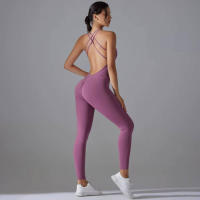 Hamidou-body de Yoga elástico, ropa de gimnasio, ropa deportiva de realce, mono de entrenamiento sin espalda, conjunto de Yoga de alta elasticidad para gimnasio - details 22