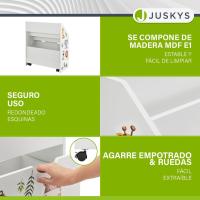 Estantería de Madera Blanca para Libros y Juguetes Infantil con 3 Estantes y Juguetero - details 4