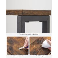Carro de 4 Niveles, Carro Estrecho de Cocina con Ruedas, con Asa, para Espacio Reducido, 22 x 45,4 x 77 cm, para Cocina, Baño, Salón, Estudio, Marrón Rústico y Negro - details 12