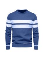 Nueva Suéter De Otoño Para Hombre Con Cuello Redondo Y Mangas Largas Patchwork Caliente Y Delgado Moda Casual Ropa De Hombre - details 11