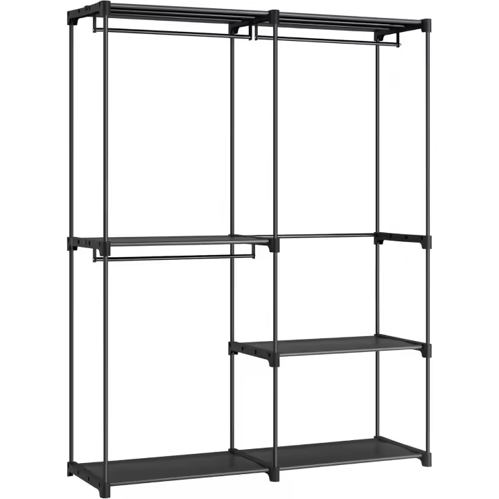 Perchero de Ropa de Gran Capacidad Diseño de Secciones para Colgar Ideal para Dormitorio Salón Lavandería - 1