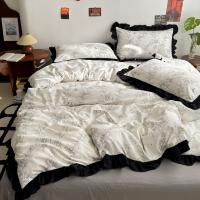 Conjunto de Cama de Algodón Tejido Nube Borde Sombrero de Cama de Cuatro Piezas - details 37