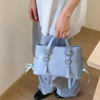 Bolsos de hombro con cinta de gama alta para ocio, mochila versátil de cuero PU con pajarita, bolsos de mano dulces de gran capacidad para mujeres y estudiantes - details 1