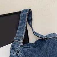 Mochila Messenger de Denim de Gran Capacidad Estilo Casual para Parejas, Correa Ajustable, Cierre de Cremallera, Lavable a Mano, Bolsos de Viaje para Ocasiones Casuales - details 9