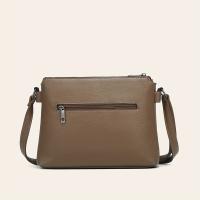 Bolso bandolera de gran capacidad para mujer con cierre de cremallera - Bolso de hombro convertible elegante, correa ajustable, disponible en marrón/beige/negro/caramelo - Bolso formal y diario de cuero sintético para mujer, bolso bandolera, accesorio de - details 3