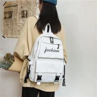 Mochila nvas grande para hombres y mujeres, cuello sual de color sólido, bolso de hombro escolar Vie, versión coreana - details 15