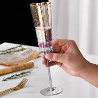Copa de champán con borde dorado en forma de corazón, Copa duradera para beber vino para fiesta de boda - details 6