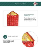Calendario de Navidad para niños, accesorio creativo Con luz, 24 cajones de madera, regalo, 2024 - details 10