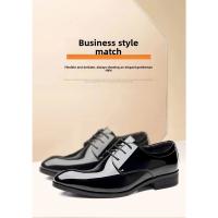 2025 otoño nuevos zapatos formales de estilo inglés de negocios para hombres zapatos casuales de cuero negro para uso en la oficina de la boda - details 0