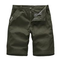 Novedad de verano, pantalones cortos Cargo 100% de algodón para hombre, moda de Color sólido, múltiples bolsillos, pantalones cortos holgados informales de marca para hombre - details 1