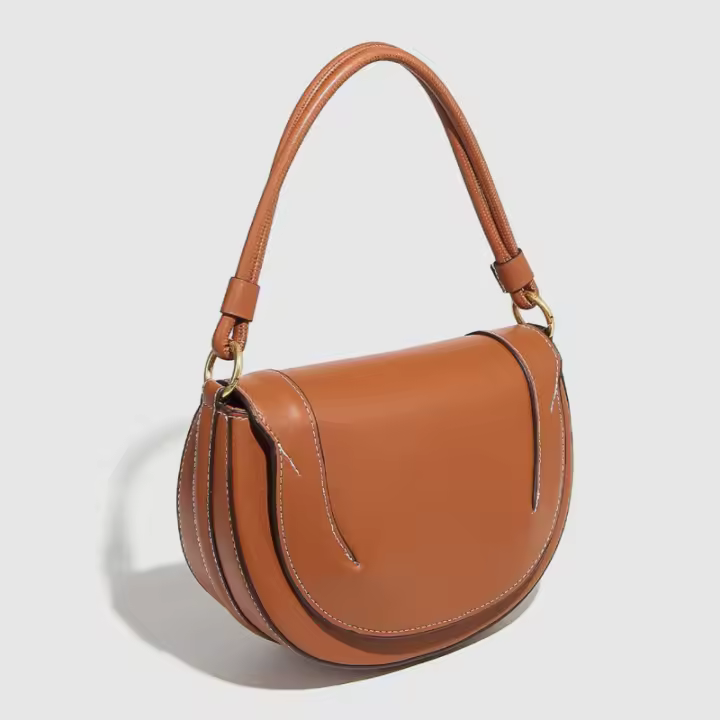 Bolso de mujer español bolso de sillín magnético con broche de solapa decorativo bandolera - 1