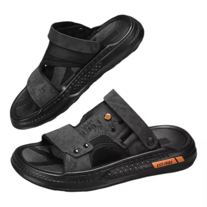 Sandalias de verano 2025 para hombre Uso doble, resistentes al desgaste, antideslizantes, para conducir, para jóvenes, zapatos de playa - 1