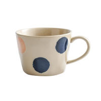Taza de lunares de color cerámico Vintage, taza de café para el hogar, arcilla japonesa simple ins, pintada a mano, nórdica - details 0