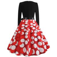 Vestido de fiesta elegante con estampado de notas musicales, vestidos Midi informales Retro Vintage para primavera y otoño - details 19