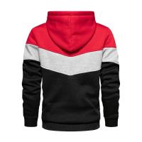 Sudadera con capucha de retales para hombre, ropa informal holgada de lana, ropa de calle cálida, moda masculina, prendas de vestir deportivas de otoño e invierno - details 17