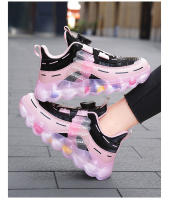 Zapatillas deportivas antideslizantes para niños y niñas, zapatos de cuero impermeables, ligeros, bonitos, rosas, informales, tenis para correr - details 19