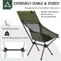 Silla plegable portátil para acampar, liviana, adecuada para caminatas al aire libre, pesca y picnics - details 4