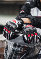 Guantes de Motocicleta de Cuero Real y Fibra de Carbono con Pantalla Táctil - details 6