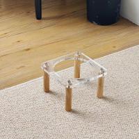 Cuenco individual/doble para gatos con soporte acrílico, protege la columna Cervical, cuenco de cerámica antiderrames para comida de mascotas, antivómitos, antideslizante - details 12