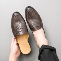 Zapatillas de cuero con punta en relieve para hombre, zapatos cómodos, ligeros, informales, formales, talla 38-47 - details 8