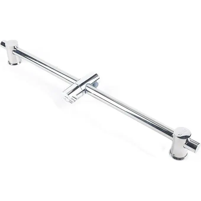 Barra de ducha de acero inoxidable, 66 cm, ajustable, soporte para cabezal de ducha con tornillos - 1
