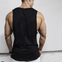 Chaleco deportivo fino de verano para hombre, camiseta de Fitness Simple de Color sólido con cuello redondo, absorbe el sudor y es cómodo - details 4