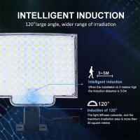 Luces Solarizadas Exteriores 106LED con Sensor de Movimiento Luz de Inundación Solar con Control Remoto 3 Modos Impermeables para Calle Jardín Pared - details 2