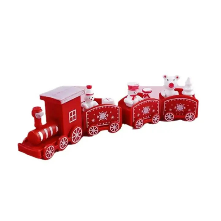 Tren de Navidad de plástico, adornos navideños para el hogar, regalos de Noel, Año Nuevo,2PS - 1