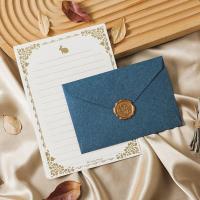 Juego de sobres Vintage, tarjeta de invitación, sobre de piel de oveja, sobre de agradecimiento, sello bronceado, tarjeta de felicitación Retro romántica, 10 Uds. - details 1