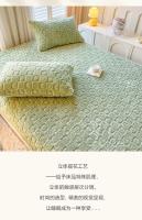 Funda de colchón de terciopelo grueso, Protector de almohadilla de cama tejido de amor, Sábana bajera cálida de felpa para el hogar, colchas de dormitorio - details 12