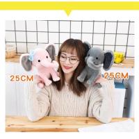 Elefante Gris de 25cm Juguete de Peluche Suave para Dormir Muneco de Peluche para Habitación de Bebé Regalos Decorativos - details 14