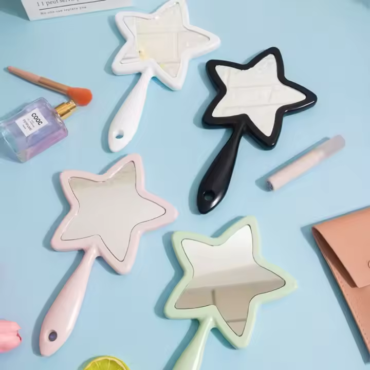 Espejo de Maquillaje Estrella Compacto Portátil para Belleza Herramienta de Cosméticos Manual Creativa - 1