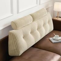 Cojín de Lectura Triangular Almohada de Apoyo Lumbar Suave Bolster para Posición de Sofá de Cama - details 23
