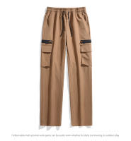 Pantalones cargo multibolsillos para hombre, nuevo estilo verano 2025, marca de moda, pantalones casuales de pierna recta holgados, pantalones deportivos para hombre - details 16